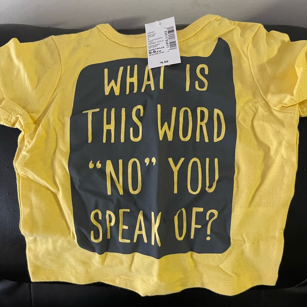 Baby boy shirt 6-9 months yellow